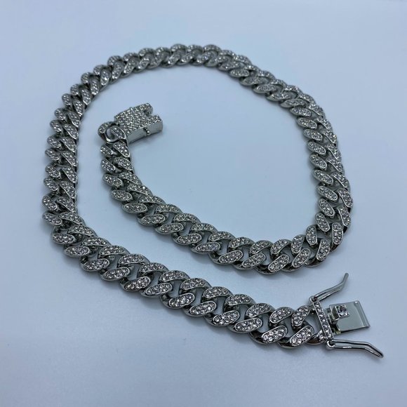 13MM Micro Miami Cuban Choker Iced Out Necklace - Picture 2 of 5